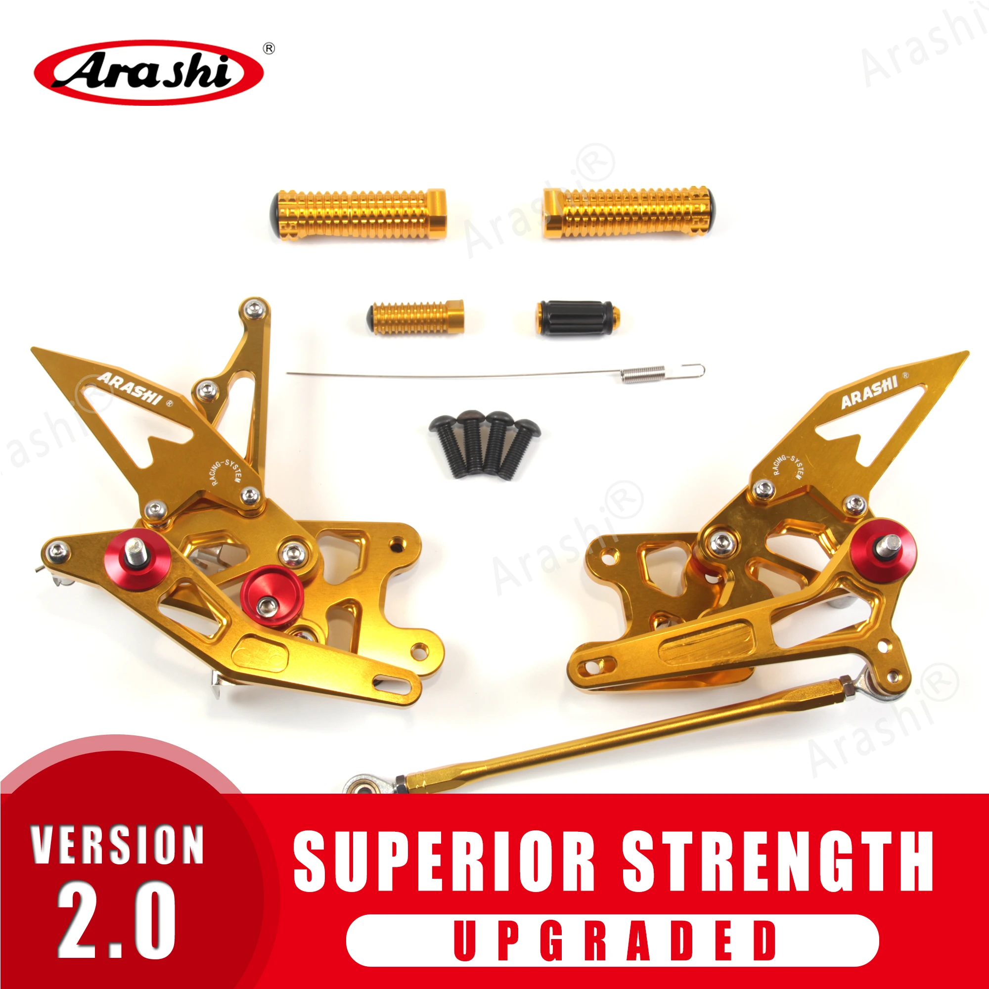 

Arashi Adjustable Footrests GSXR 1000 Rider Rearset Foot Pegs For SUZUKI GSXR1000 GSX-R 1000 2007 2008 CNC Motorcycle Aluminum
