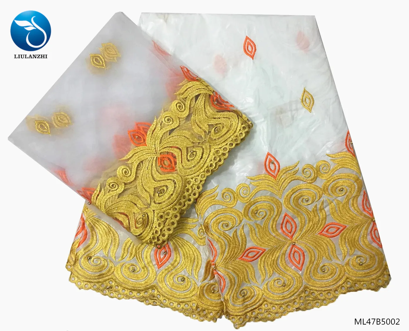 

LIULANZHI african bazin fabrics Red bazin riche with beads High quality embroidery cotton broderie bazin for dress ML47B50
