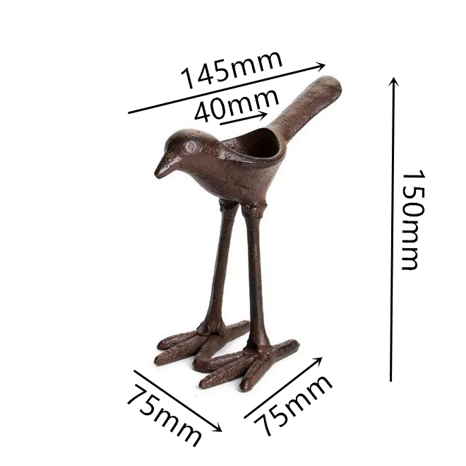 LCH Винтажный стиль Железный художественный подсвечник древняя птица в форме