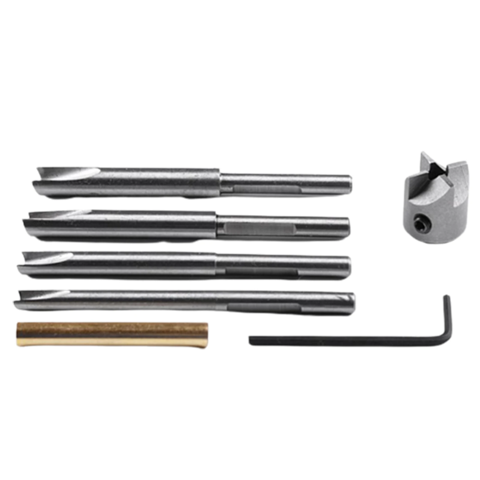 

7pcs Portable Pen Mill Set Professional Sleeve Adaptor 3/4inch Cutting Head Barrel Trimming System Cutter Shafts Woodworking Kit