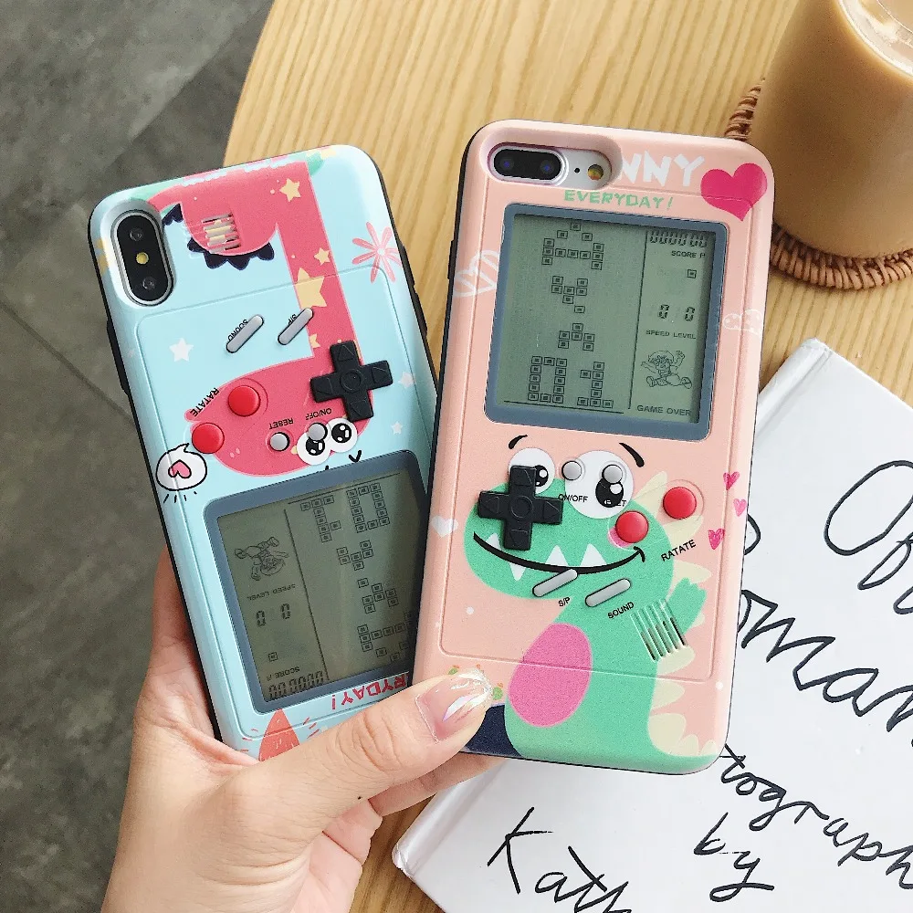 Ретро чехол для телефона Tetris Gameboy для Apple iPhone 7 8 Plus, мягкий ТПУ чехол для телефона для iPhone X 6 6s 8 Plus, чехол