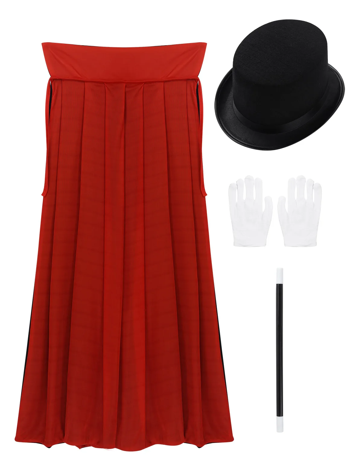 Костюм на Хэллоуин для мальчиков жилет накидка шляпа перчатки волшебная палочка