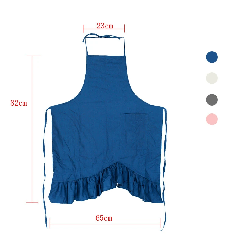 

Woman Cotton and Linen Aprons Flower Coffee Shope Working Outfit Fashion Home Work Antifouling Apron for Baking Cooking Cleaning