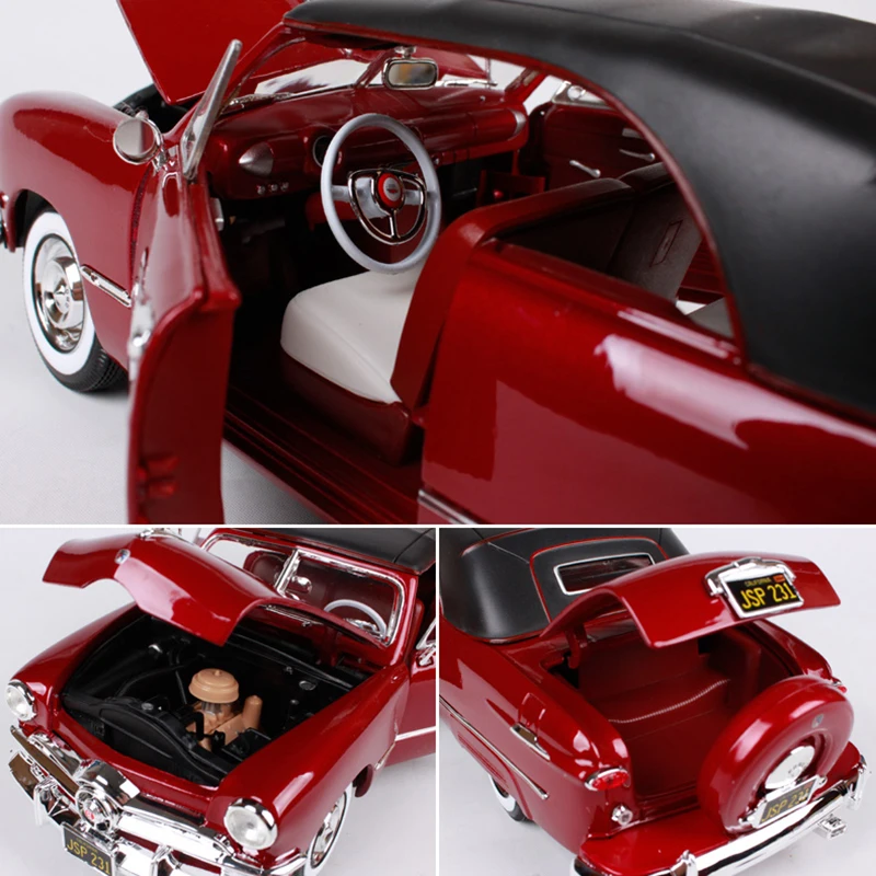 

1:18 Simulation Alloy Metal Car Model Toy 1950 Retro Vintage Car Collection Ornaments Exquisite Gift For Children
