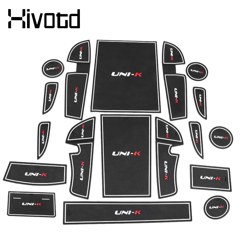 Hivotd Дверной слот Pad стайлинга автомобилей Нескользящий коврик для чашки воды Coaster