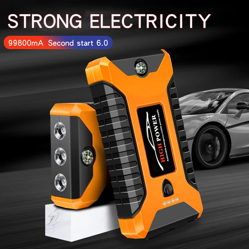 $62.72 99800mAh 4USB 12V Portable Car Jump Starter Multifunction Auto Car Battery Booster Charger Booster Emergency Power Device