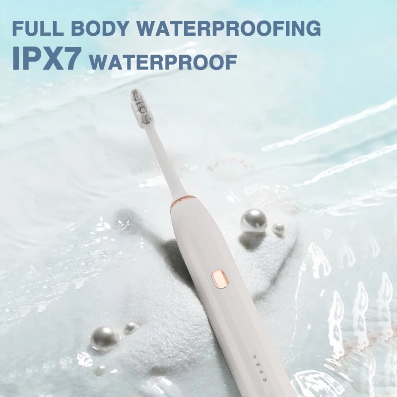 Boyakang Adult Ultrasonic Electr Tooth Brush 4 Cleaning Modes USB Charger Dupont Bristles  IPX7 Waterproof Intelligent Memory