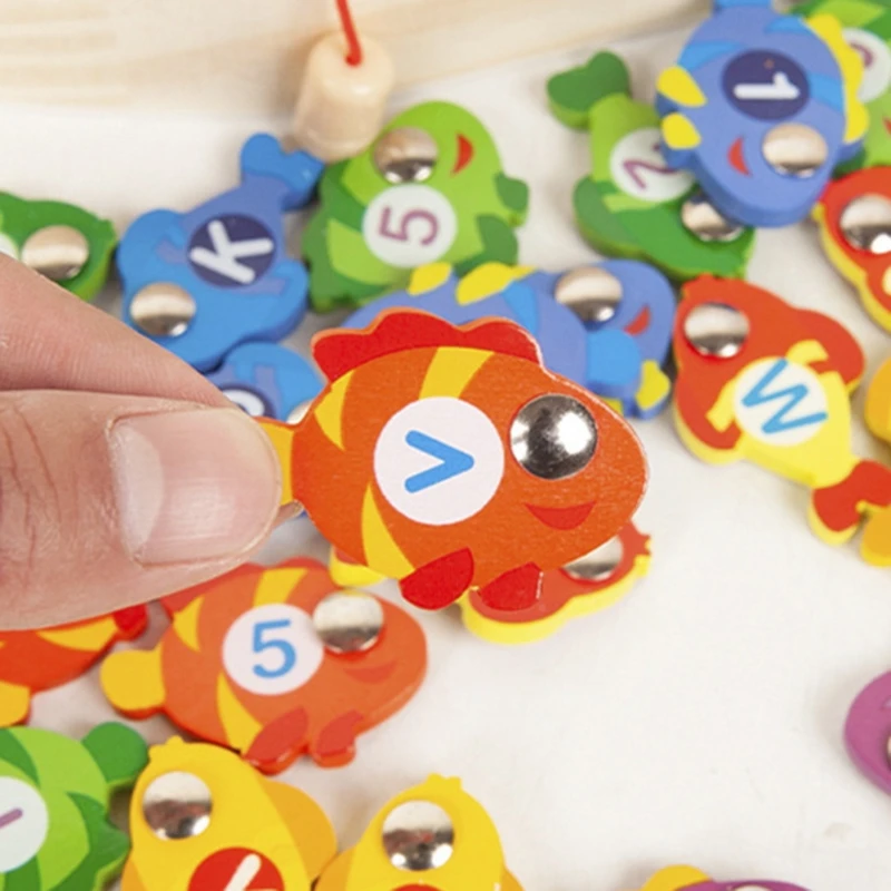 

Wooden Magnetic Fishing Game - Wood Toy Early Educational Gift Toy For Children