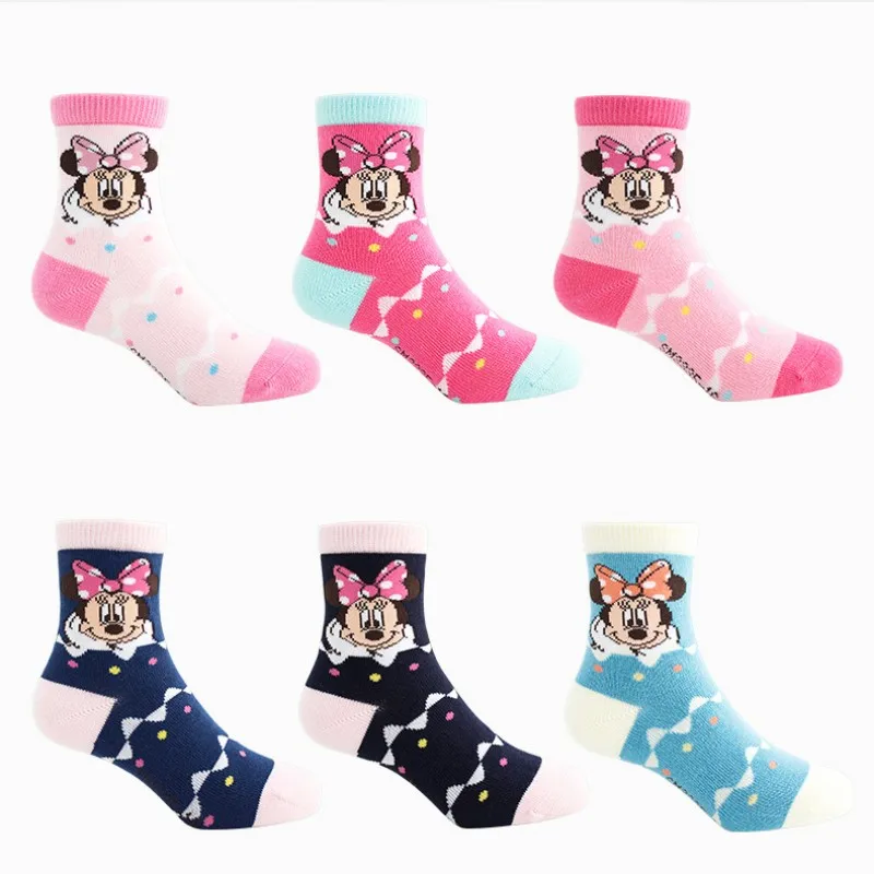 Minnie2 Новые Детские Носки с рисунком Минни и Микки Мауса, размер 14-22 см, хлопок, детские короткие носки для мальчиков и девочек, Лидер продаж - Цвет: Minnie2