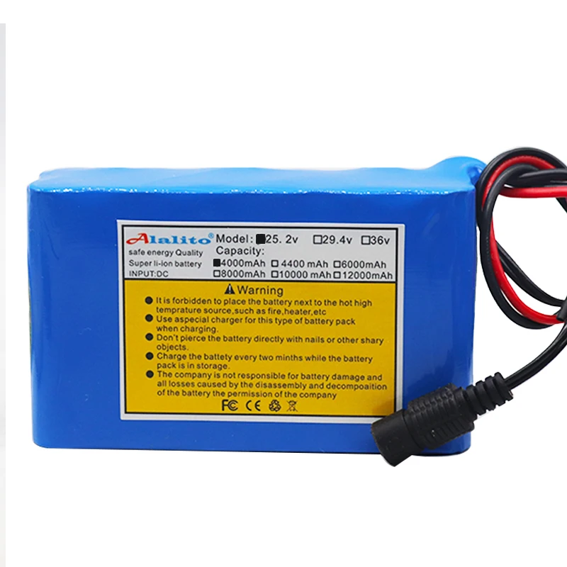 Высокая емкость 6s2p 24V 4Ah 18650 литий-ионный аккумулятор 25 2 v 4000mAh Электрический