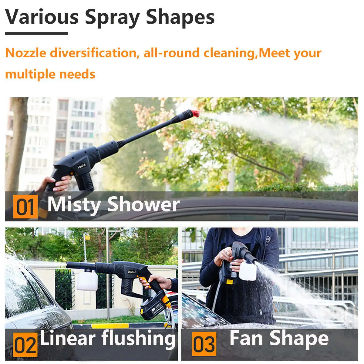 Цена Электрический пистолет-распылитель воды высокого давления, 18-21 в, портативная Автомойка высокого давления с аккумулятором 18 в