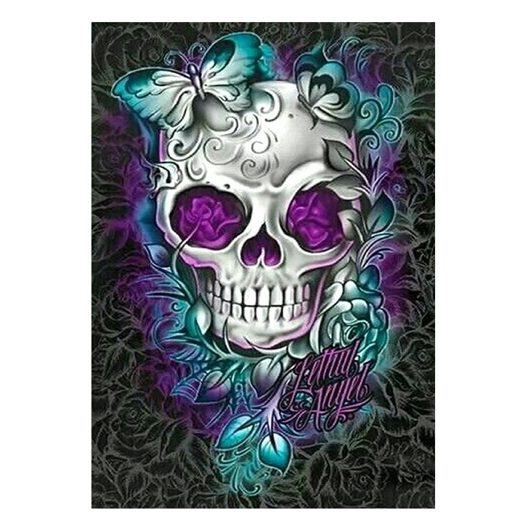 

5D DIY Diamond Painting Domineering Skull Figure Diamond Embroidery Cross Stitch Handmade Gifts Home Decoration