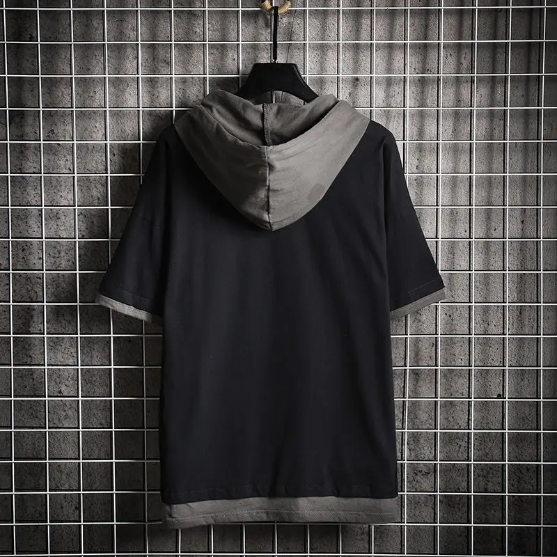 Футболка Idopy мужская с капюшоном японская городская мода пуловер в уличном стиле