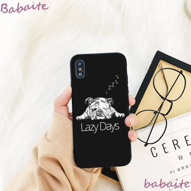 

Babaite English Bulldog Luxury Unique Phone Cover For iPhone 8 7 6 6S Plus X XS MAX 5 5S SE XR 11 11pro promax 12 12Pro Promax