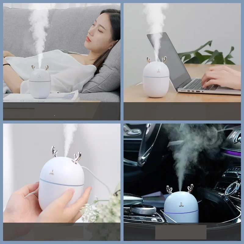 

300ML Ultrasonic Air Humidifier Aroma Essential Oil Diffuser for Car Mist Maker Home USB Diffusers Air Fresher Mini Humidifier