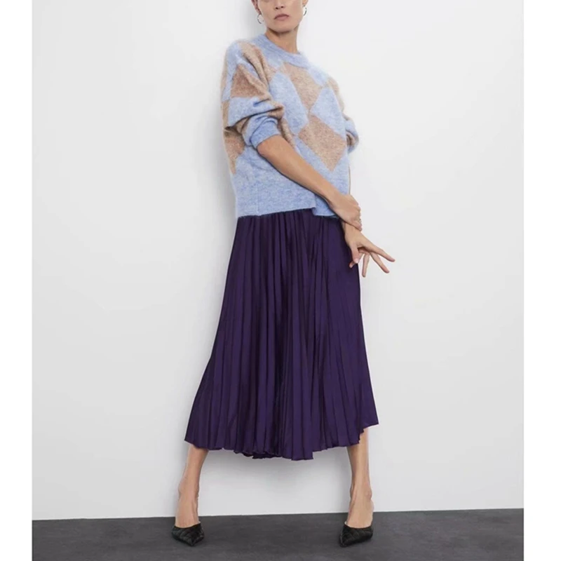 Новый вязаный свитер из шерсти и мохера пуловер с круглым воротником 2019 | Женская