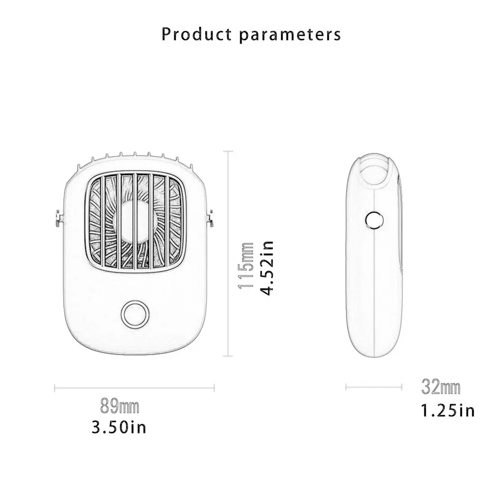 

Portable Lazy Sports Halter Fan Mini Hanging Neck Fan USB Rechargeable Cover Halter Sports Fan Air Cooler Outdoor