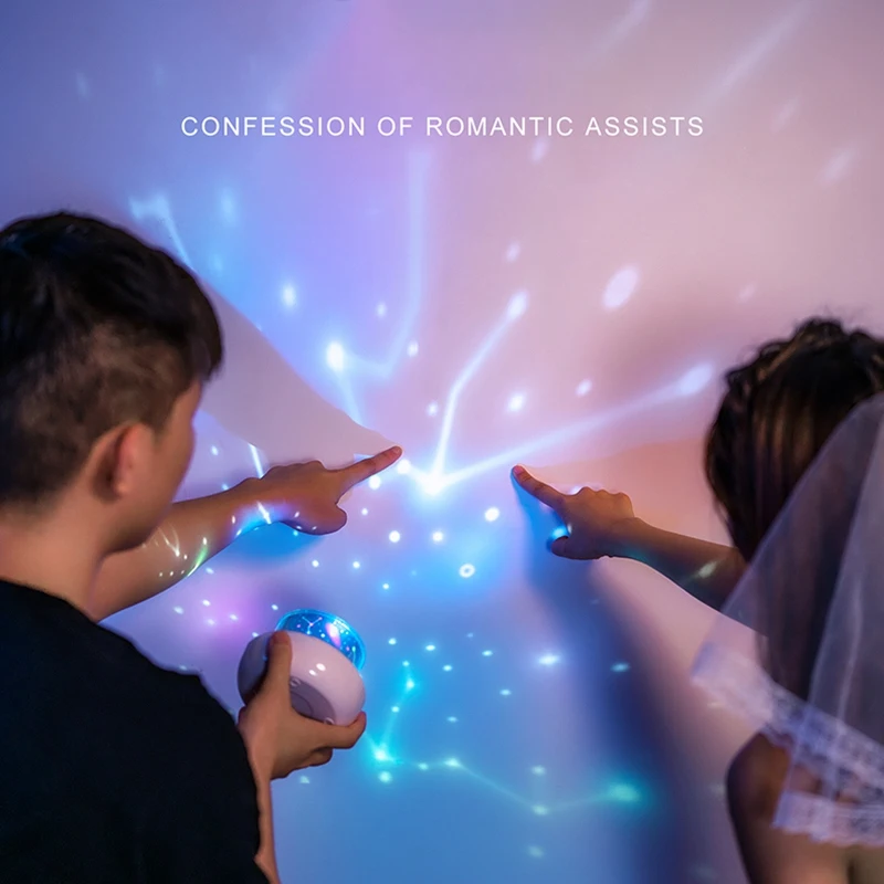 

Starry Sky Projector Lamp Mini Rotating Bedside Romantic Atmosphere Night Light