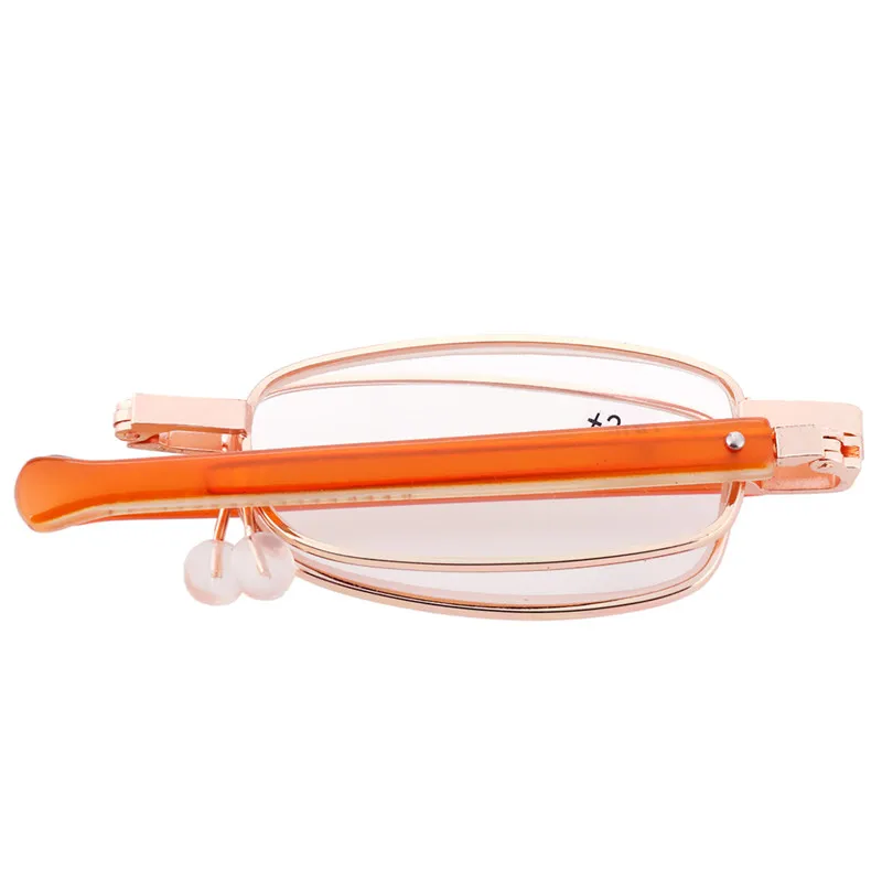 Портативный Карманный складной унисекс Для женщин мужчин Золотая оправа очки