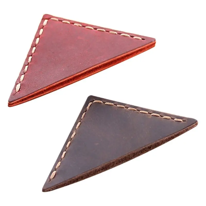 

Triangle Bookmark Handcrafted Leather Reading Marking Accessories Corner Page Maker Gift For Book Lover Readers Teacher