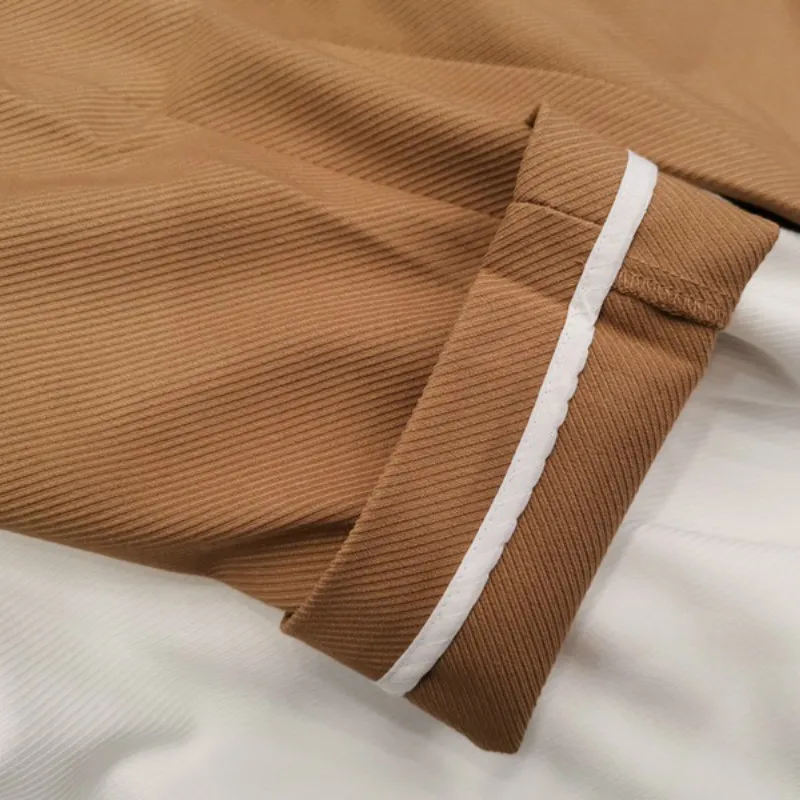 

Spring Autumn New Style Fashion Brand Luxry Commute Versatile Casual Straight Pants Mid Waist Casual Pants T2