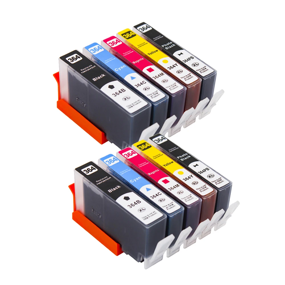 

10PK 364XL Compatible Ink Cartridge Replacement for HP 364 XL 5510 5515 5520 7520 B109a 6510 Deskjet 3070A 7510 Printer