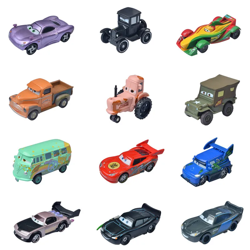 

1:55 Disney Pixar Cars 3 2 Metal Diecast Car Toy Lightning McQueen Jackson Storm Combine Harvester Bulldozer Kids Toy Car Gift