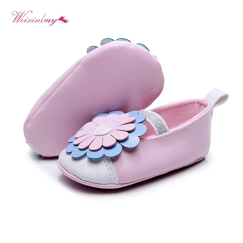 

2020 Toddler Baby Girl Sunflower Elastic Band Newborn Walking Shoes Baby Girls Shoes Leisure First Walk Shoes Summer