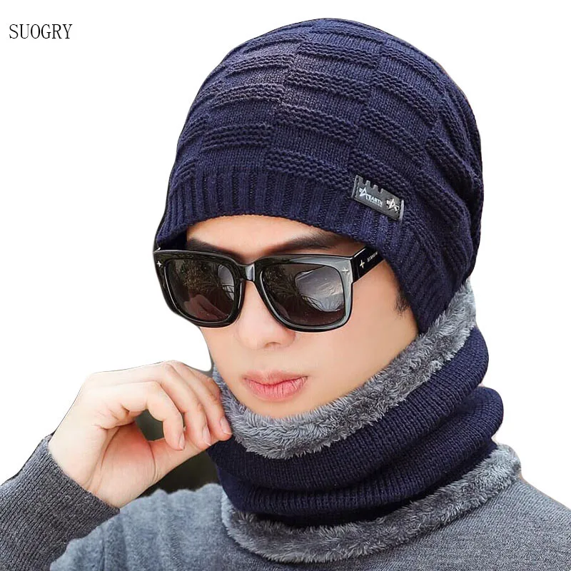 

SUOGRY Winter Hats Skullies Beanies Hat Winter Beanies For Men Women Wool Scarf Caps Balaclava Mask Gorras Bonnet Knitted