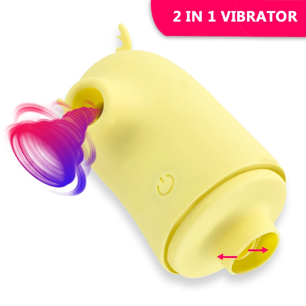 

OLO 5 Speeds Nipple Sucking Vibrator 2 in 1 Pussy Licking Oral Tongue Licking Vibrator Clitoris Stimulator Sex Toy Cartoon Deer