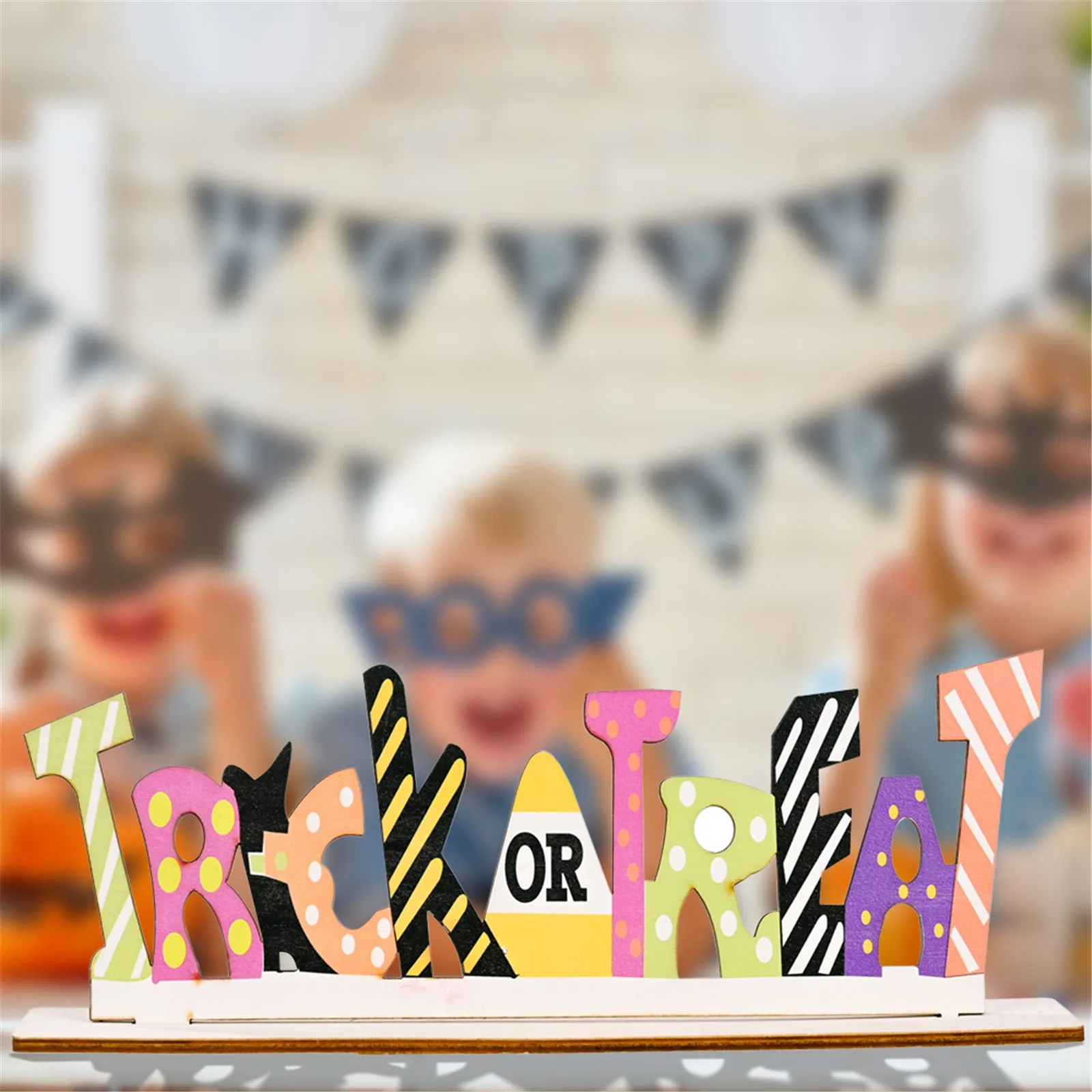 

Halloween Table Decorations Happy Halloween Table Centerpieces Boo Wooden Sign Children's Birthday Decoration Woman Pool Party