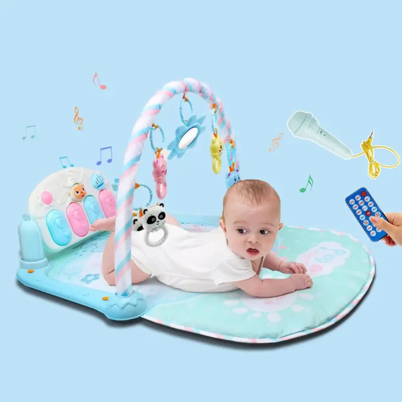 

1Set Baby Gyms Play Mat Pedal Piano Light Musical Toy Activity Kick Fitness Cushion for Newborn Girls Boys