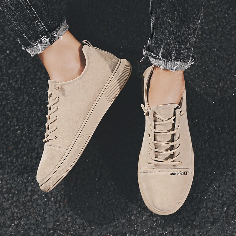 Мужские Винтажные кроссовки из замши с низким верхом на плоской подошве шнуровке