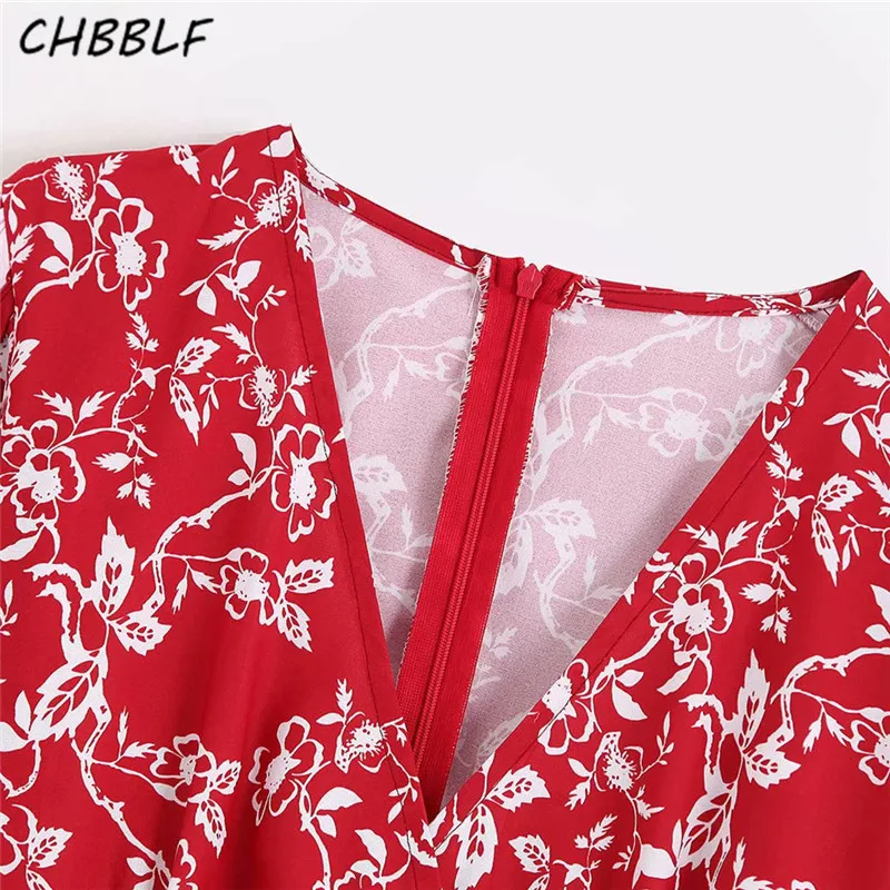 CHBBLF женское элегантное Полосатое мини платье с длинным рукавом и v образным