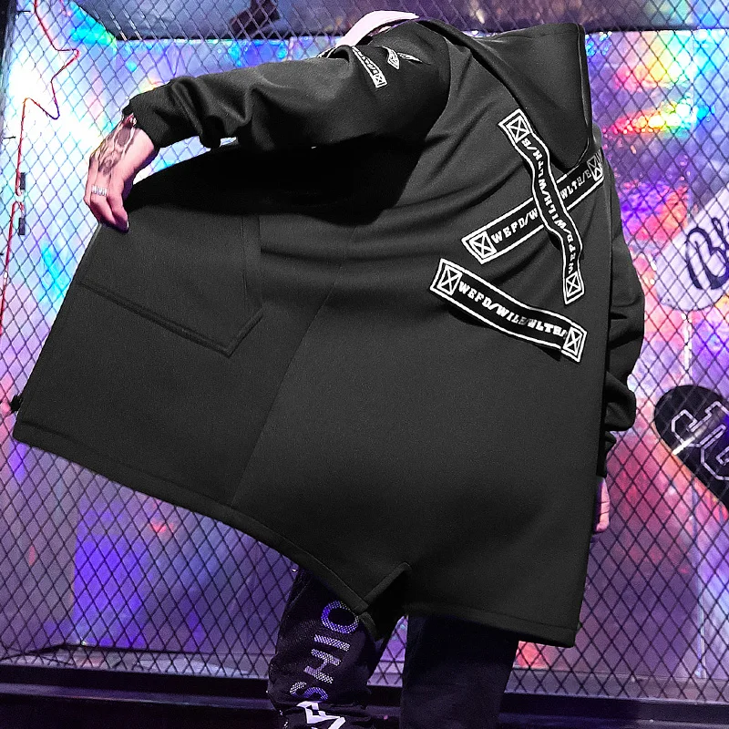 Куртка-бомбер мужская весенне-осенняя повседневная уличная с капюшоном | Мужская