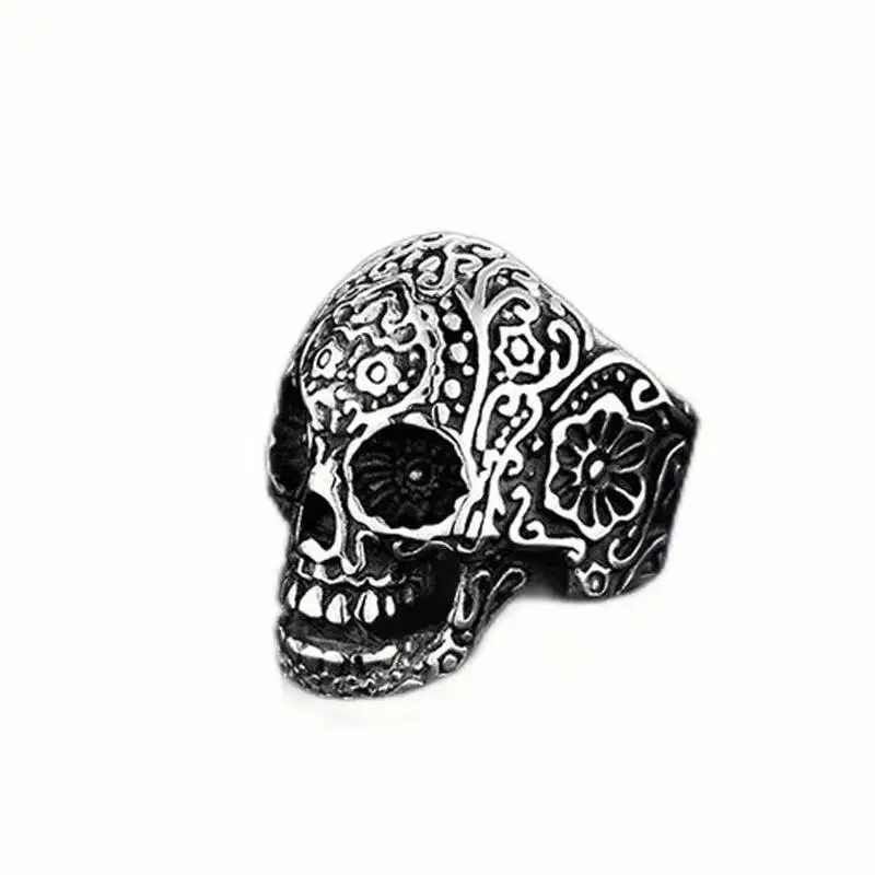 

Men's Punk Skull Ring, Personalized Retro Men's Domineering Alloy Ring Opening Adjustable