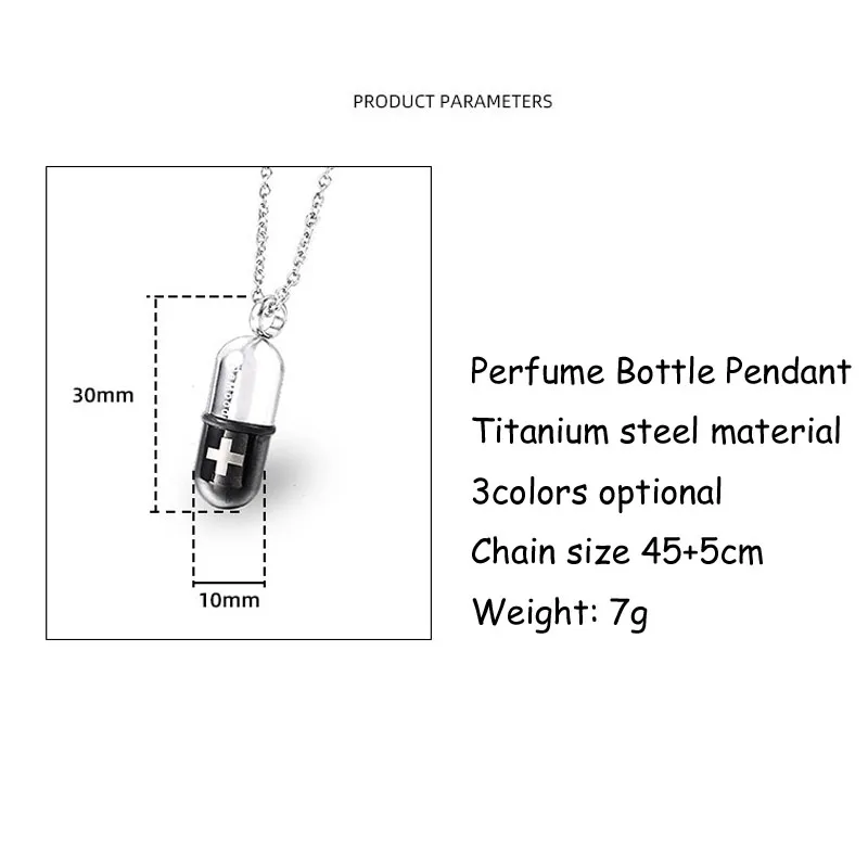 Подвеска из нержавеющей стали ожерелье капсулы с таблетками открывающийся