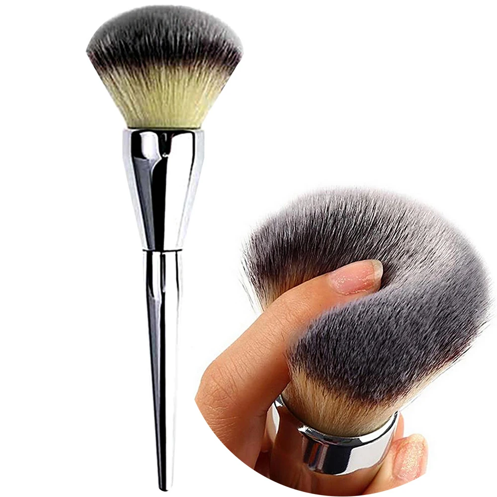

Very Big Beauty Powder Brush Makeup Brushes Blush Foundation Round Make Up Large Cosmetics Aluminum Brushes Soft Face Makeup