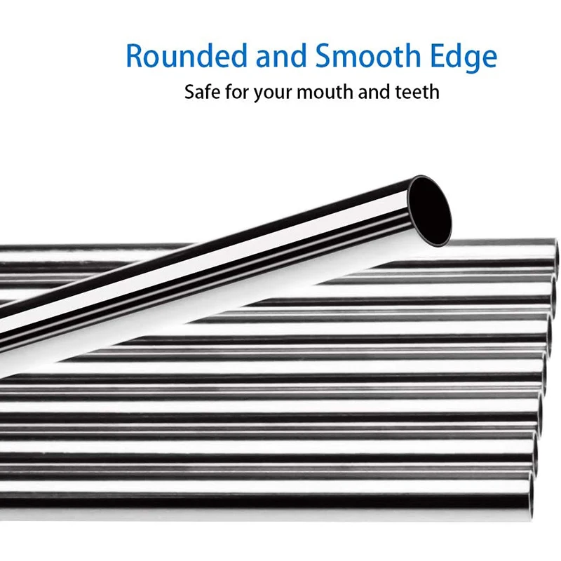 

30 Pcs Reusable Stainless Steel Straws Combinations Cleaning Brushes Tumblers Beverage Drinks Cocktail Straws 8.5 Inch