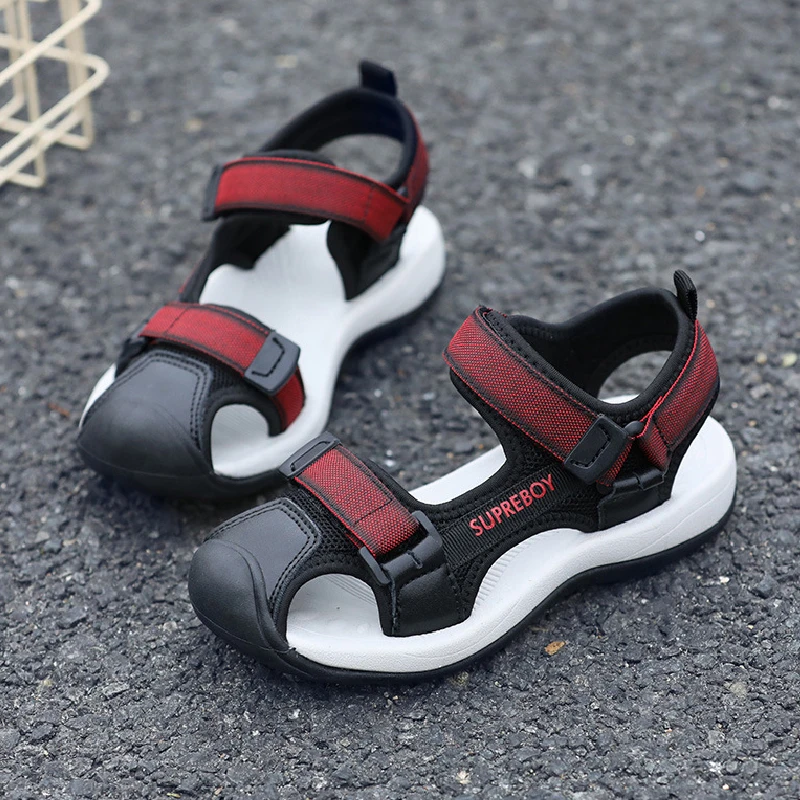 Детские сандалии для мальчиков Спортивная пляжная обувь Обувь с закрытым носком