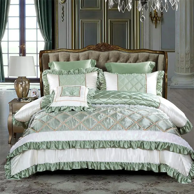 

Luxury Silk Cotton Bedding sets and Bed sets King size Bed cover Duvet cover Bedspread set ropa de cama juego de cama