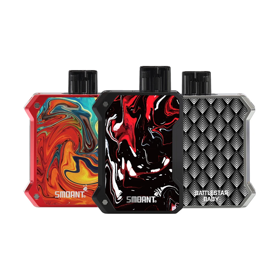 Smoant Battlestar Baby Pod Vape комплект 750 мАч 15 Вт с 2 мл картриджем 1 Ом Ni/0.6ом сетчатая катушка