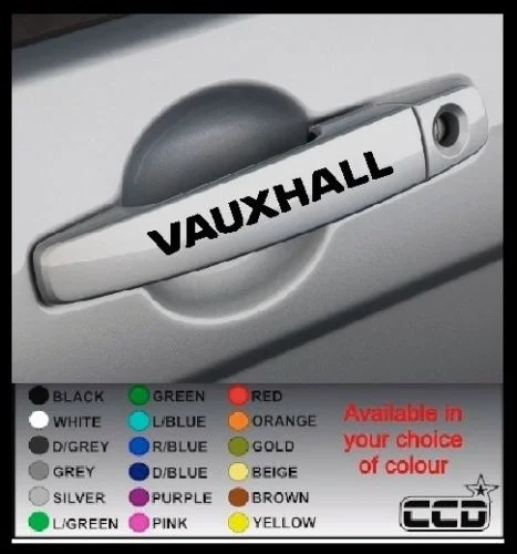 

Наклейки/наклейки на дверные ручки для VAUXHALL x 4
