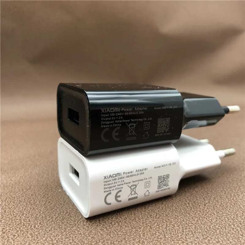 Xiaomi USB Зарядное устройство адаптер 5 V/2A(ЕС), микро USB кабель для Redmi 4 4X 4A Примечание 5 5A 6 6A 7 7A S2 с коробкой