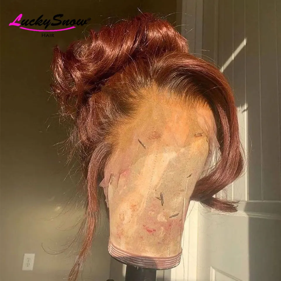 

250 Density Blonde Brown Colored Human Hair Wigs Pre Plucked Brazilian Remy Body Wave 13x4 Lace Front Human Hair Wigs For Women
