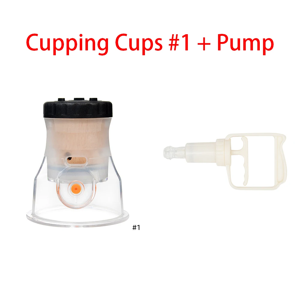 Cups 1 - Pump Китайский Набор вакуумных баночек для прижигания баночный аппарат с палкой для сжигания мокса - Цвет: Cups 1 - Pump