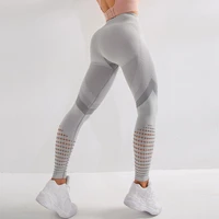 sexy seamless yoga pants women high waist stitching hollow sport pants female running training trousers fitness gym leggings