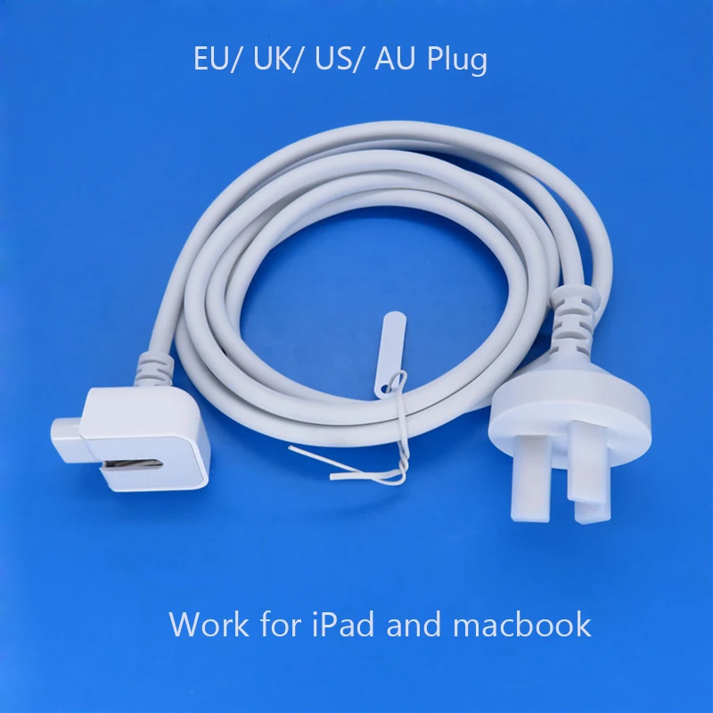 6ft Extension Cable Cord Eu /au/us /uk Plug For Apple Macbook Pro Air Ac Laptop Charger Adapter
