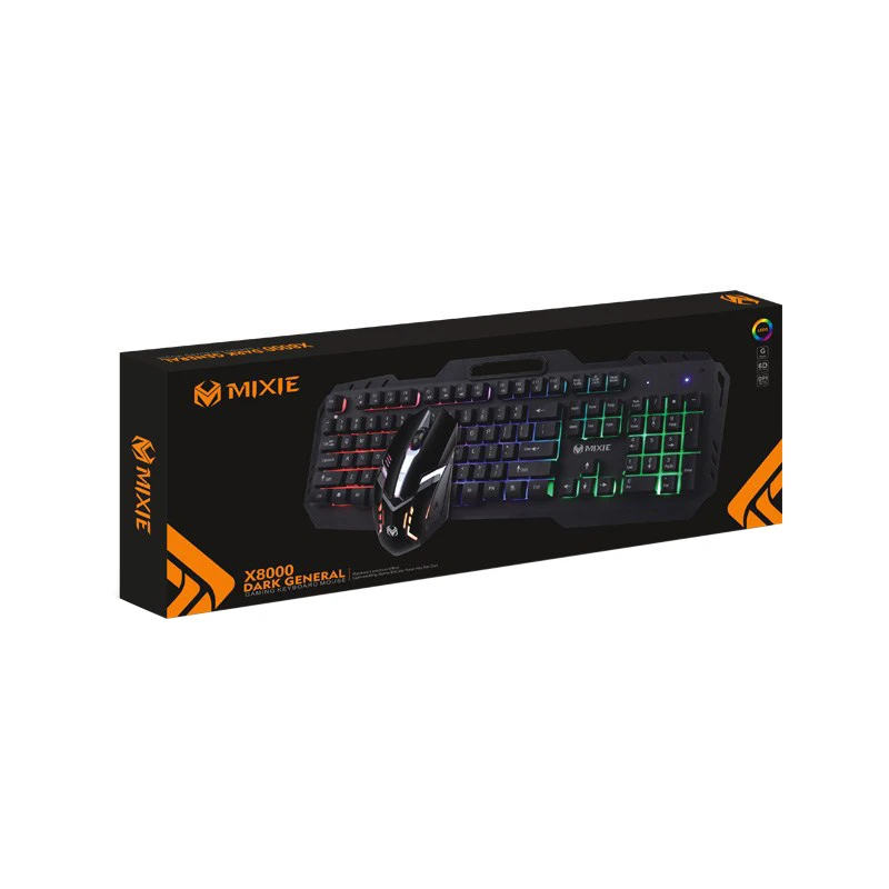 

MIXIE X8000 Keyboard with Mouse Set Bracket Metal Mechanical Keyboard Wired Computer UBS Backlit Gaming Mouse Keyboard