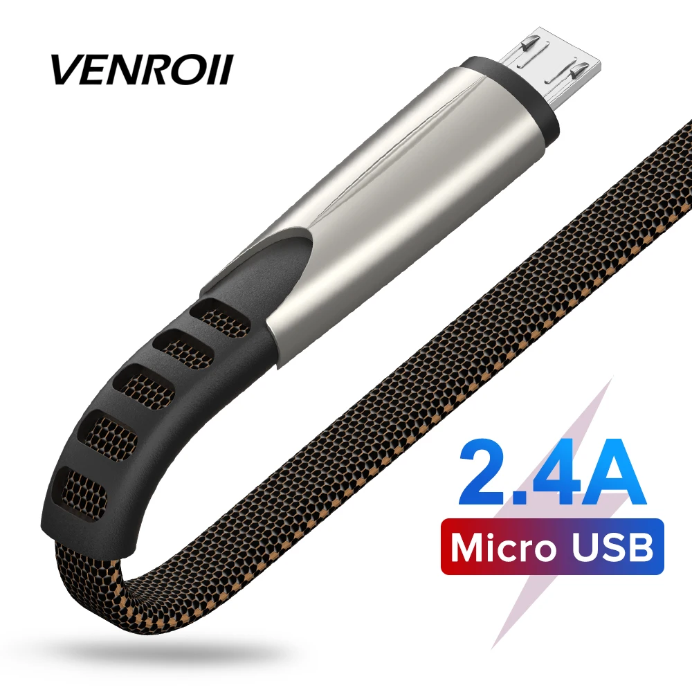 Micro USB кабель 1 м а нейлоновый шнур для быстрой зарядки и синхронизации данных Huawei